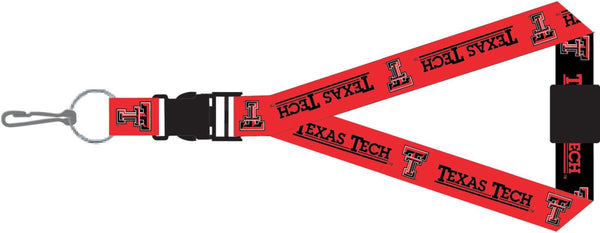 WHOLESALE TEXAS TECH (BLACK/RED) REVERSIBLE LANYARD