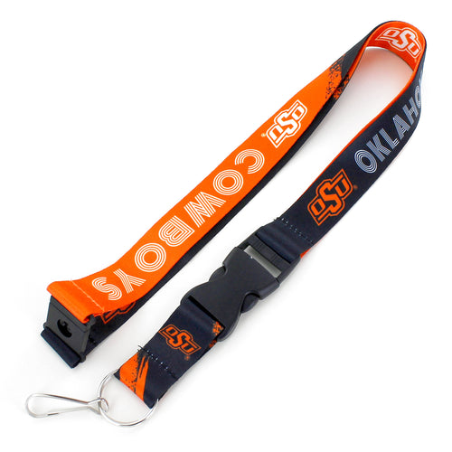 WHOLESALE OKLAHOMA STATE CROSSFADE LANYARD