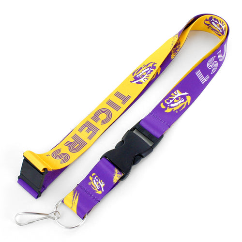 WHOLESALE LSU CROSSFADE LANYARD