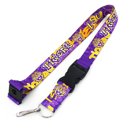 WHOLESALE LSU GRAFFITI LANYARD