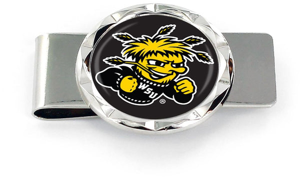 WHOLESALE WICHITA STATE DIAMOND CUT MONEY CLIP