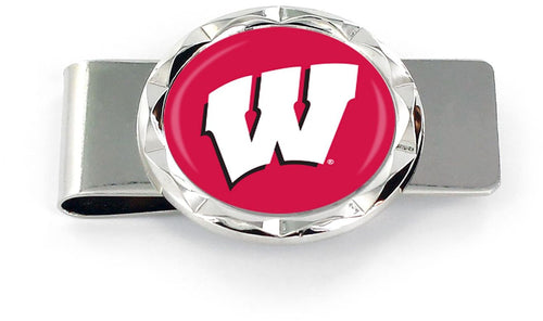 WISCONSIN DIAMOND CUT MONEY CLIP