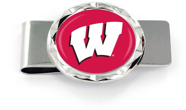 WISCONSIN DIAMOND CUT MONEY CLIP