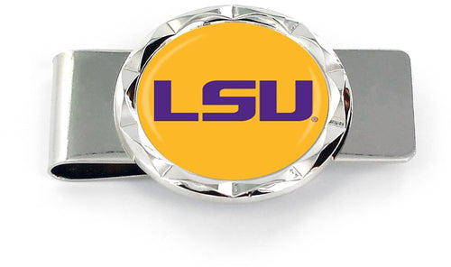 WHOLESALE LSU DIAMOND CUT MONEY CLIP