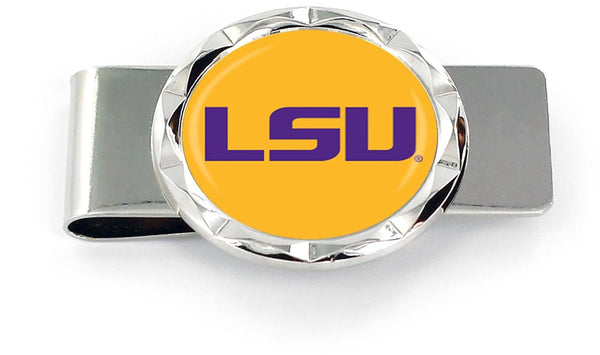 WHOLESALE LSU DIAMOND CUT MONEY CLIP