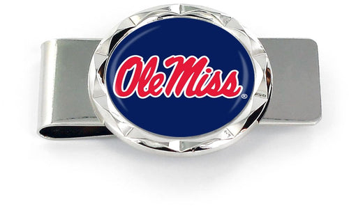 WHOLESALE OLE MISS DIAMOND CUT MONEY CLIP