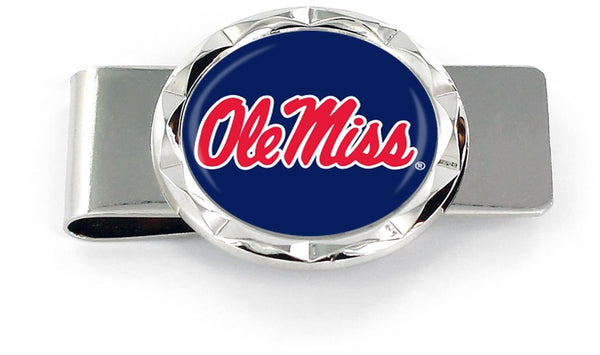 WHOLESALE OLE MISS DIAMOND CUT MONEY CLIP