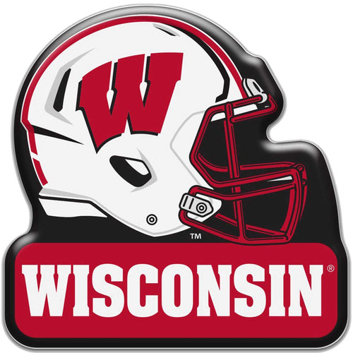 WISCONSIN 3" FOOTBALL HELMET MAGNET