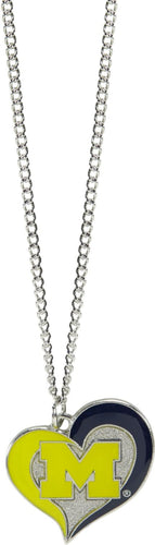 WHOLESALE MICHIGAN SWIRL HEART NECKLACE
