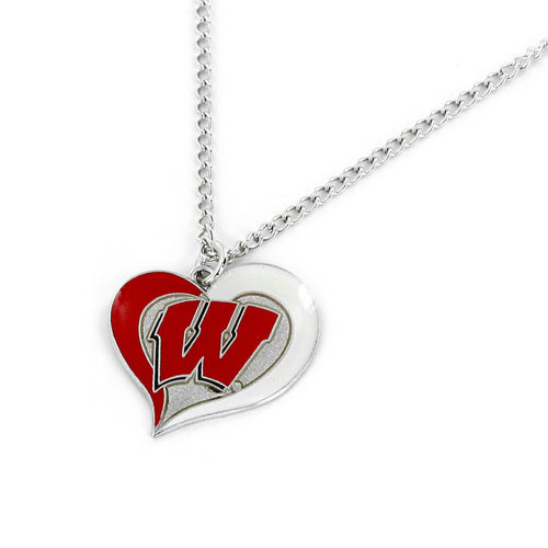 WHOLESALE WISCONSIN SWIRL HEART NECKLACE