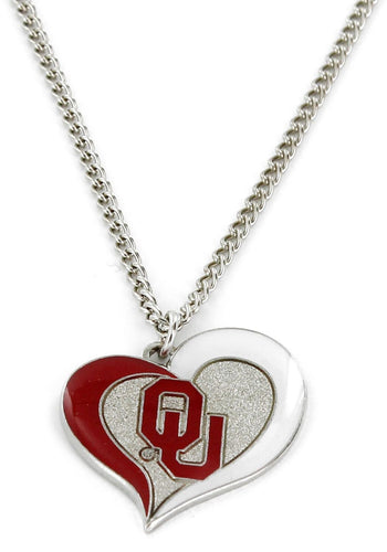 WHOLESALE OKLAHOMA SWIRL HEART NECKLACE