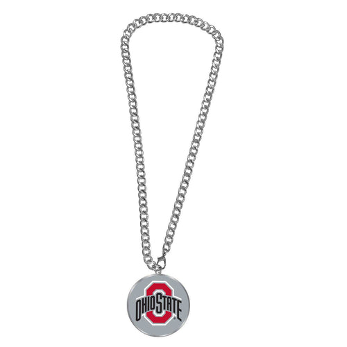 WHOLESALE OHIO STATE (SILVER) TEAM EMBLEM NECKLACE