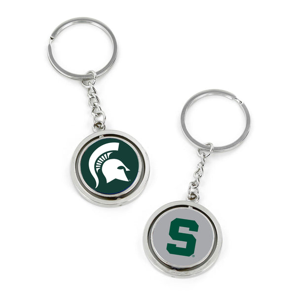 WHOLESALE MICHIGAN STATE SPINNING KEYCHAIN