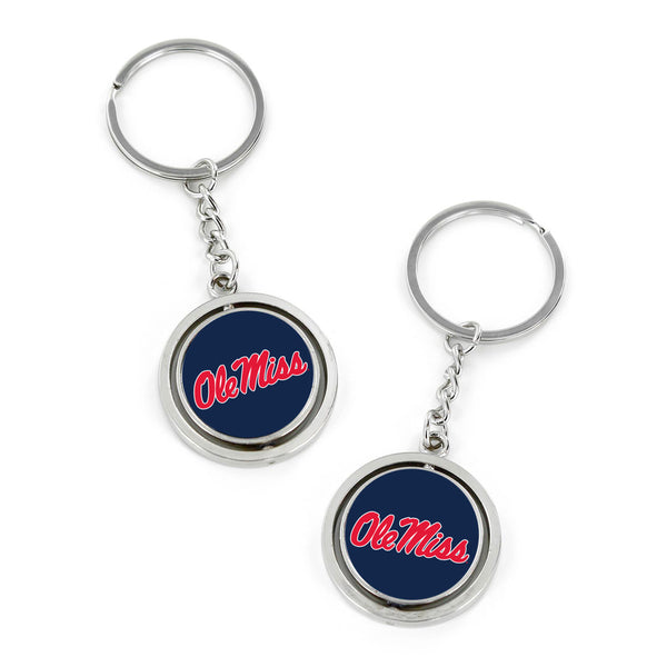 WHOLESALE OLE MISS SPINNING KEYCHAIN