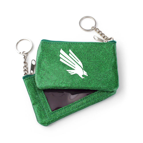 WHOLESALE NORTH TEXAS (GREEN) SPARKLE COIN PURSE (OC)