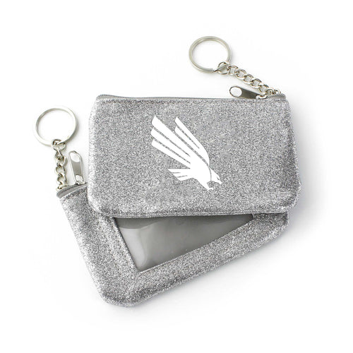 WHOLESALE NORTH TEXAS (SILVER) SPARKLE COIN PURSE (OC)
