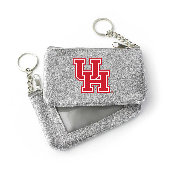 WHOLESALE HOUSTON (SILVER) SPARKLE COIN PURSE (OC)