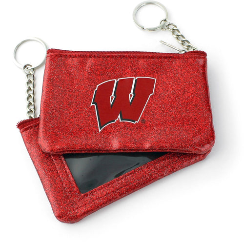 WISCONSIN (RED) SPARKLE COIN PURSE (OC)