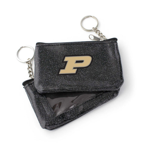 WHOLESALE PURDUE (BLACK) SPARKLE COIN PURSE (OC)
