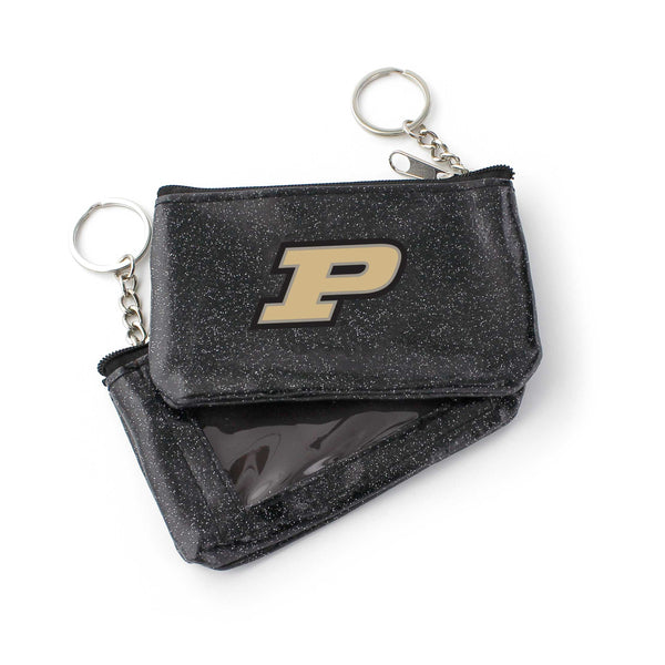 WHOLESALE PURDUE (BLACK) SPARKLE COIN PURSE (OC)