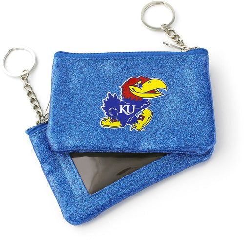WHOLESALE KANSAS (BLUE) SPARKLE COIN PURSE (OC)