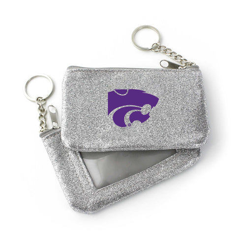 WHOLESALE KANSAS STATE (SILVER) SPARKLE COIN PURSE (OC)