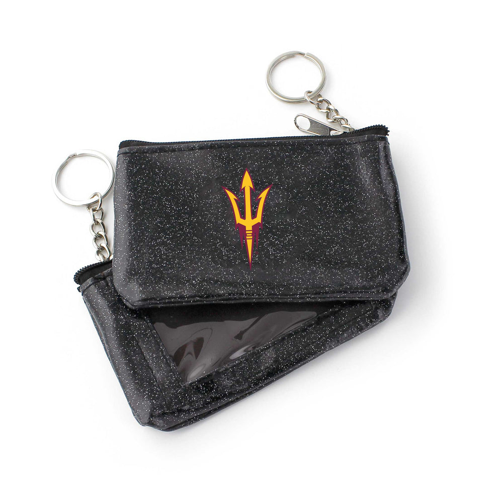 WHOLESALE ARIZONA STATE (BLACK) SPARKLE COIN PURSE (OC)