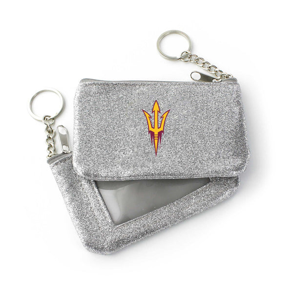 WHOLESALE ARIZONA STATE (SILVER) SPARKLE COIN PURSE (OC)