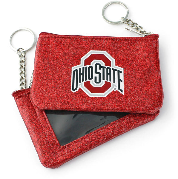 WHOLESALE OHIO STATE (RED) SPARKLE COIN PURSE (OC)