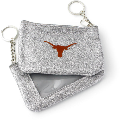 WHOLESALE TEXAS (SILVER) SPARKLE COIN PURSE (OC)
