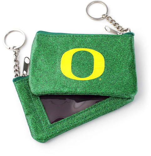 WHOLESALE OREGON (GREEN) SPARKLE COIN PURSE (OC)