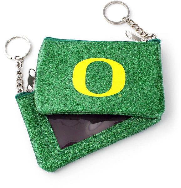 WHOLESALE OREGON (GREEN) SPARKLE COIN PURSE (OC)