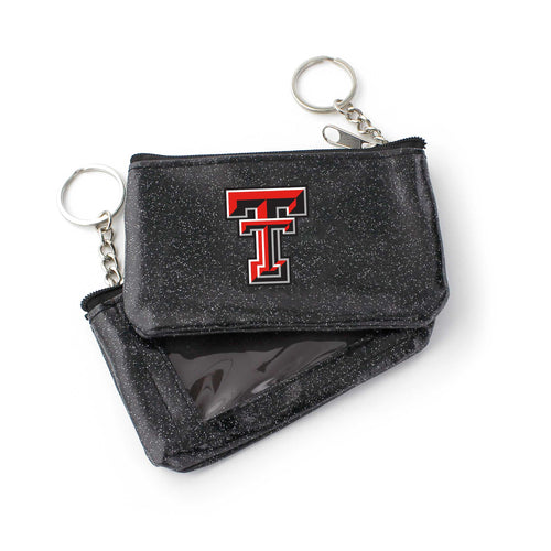 WHOLESALE TEXAS TECH (BLACK) SPARKLE COIN PURSE (OC)