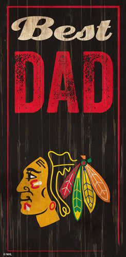 Wholesale NHL / H0632-Best Dad 6x12 / H0632-Chicago Blackhawks