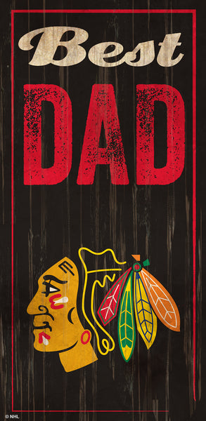 Wholesale NHL / H0632-Best Dad 6x12 / H0632-Chicago Blackhawks