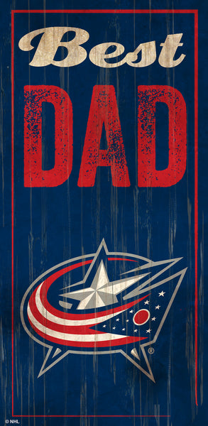 Wholesale NHL / H0632-Best Dad 6x12 / H0632-Columbus Blue Jackets