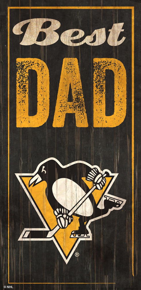 Wholesale NHL / H0632-Best Dad 6x12 / H0632-Pittsburgh Penguins