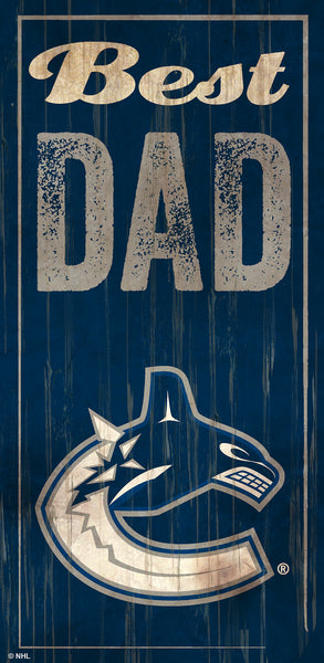 Wholesale NHL / H0632-Best Dad 6x12 / H0632-Vancouver Canucks
