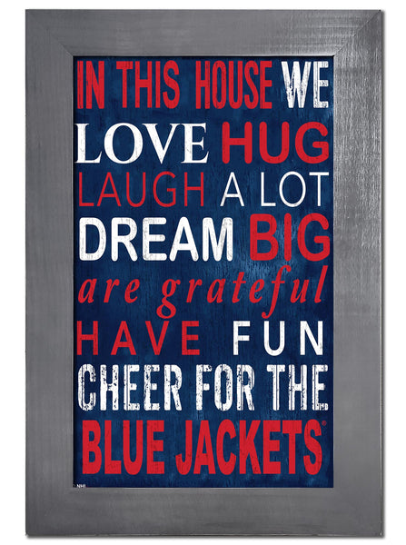 Wholesale NHL / H0725f-In This House 11x19 V / H0725-Columbus Blue Jackets