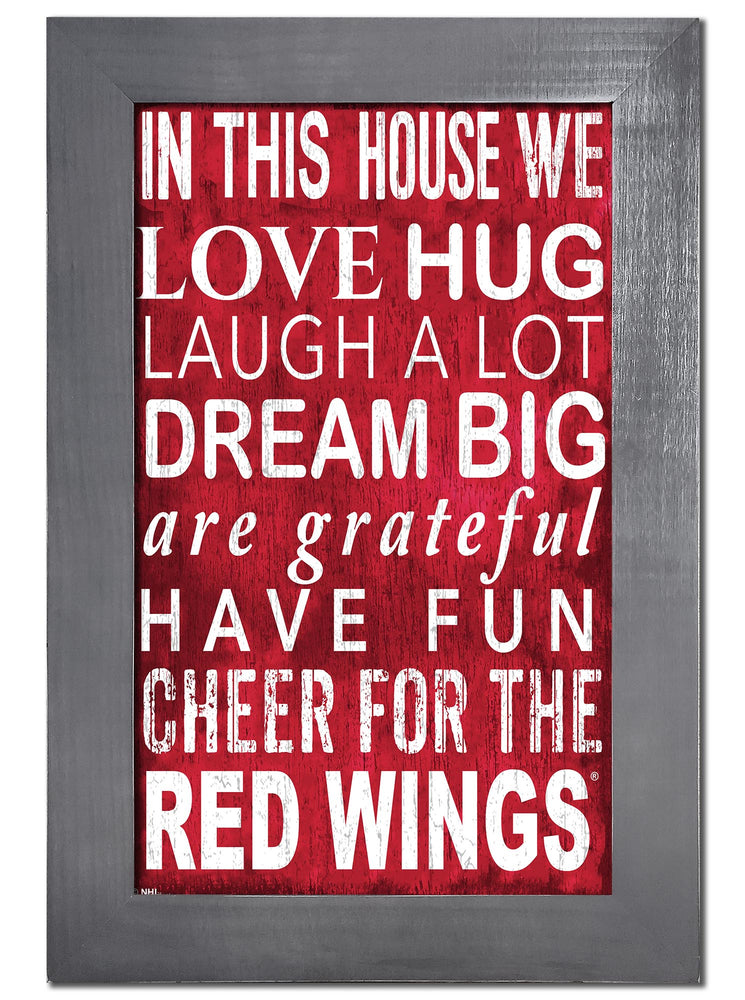 Wholesale NHL / H0725f-In This House 11x19 V / H0725-Detroit Red Wings