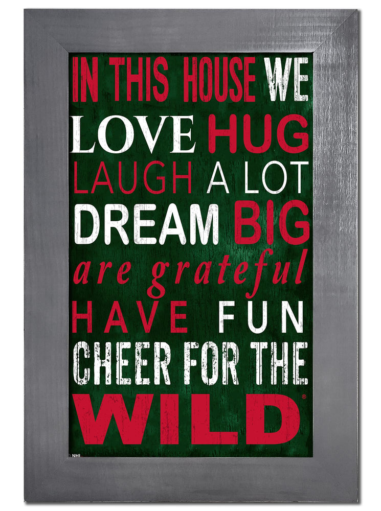 Wholesale NHL / H0725f-In This House 11x19 V / H0725-Minnesota Wild