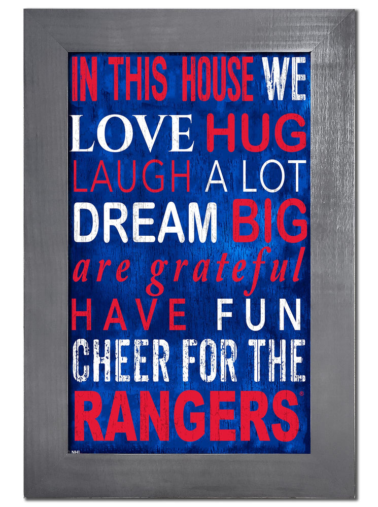 Wholesale NHL / H0725f-In This House 11x19 V / H0725-New York Rangers