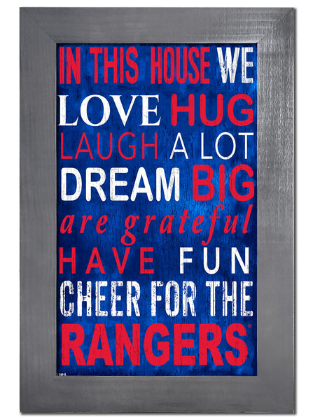 Wholesale NHL / H0725f-In This House 11x19 V / H0725-New York Rangers