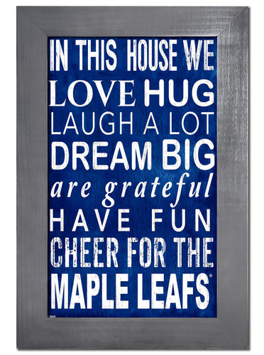 Wholesale NHL / H0725f-In This House 11x19 V / H0725-Toronto Maple Leafs