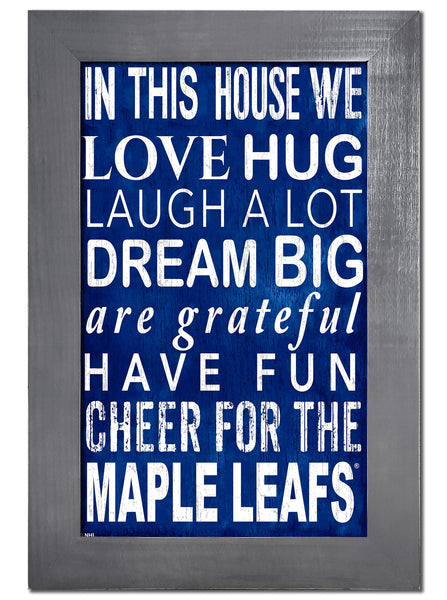 Wholesale NHL / H0725f-In This House 11x19 V / H0725-Toronto Maple Leafs