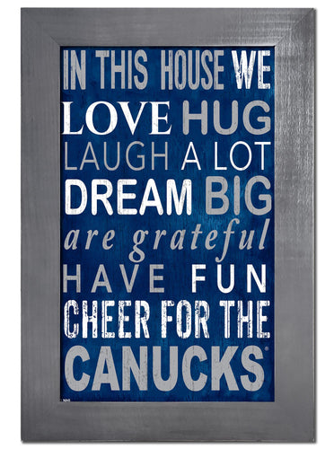 Wholesale NHL / H0725f-In This House 11x19 V / H0725-Vancouver Canucks