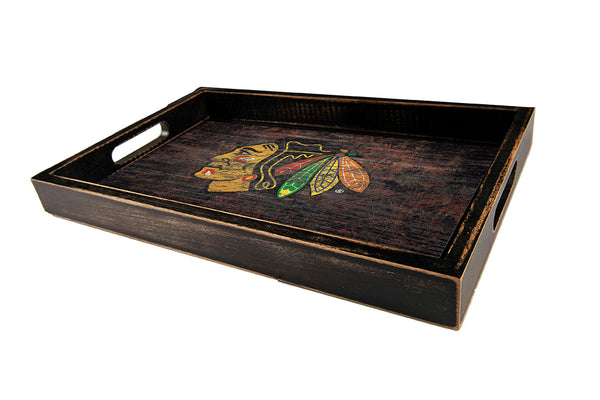 Wholesale NHL / H0760-Distressed Tray w Team Color / H0760-Chicago Blackhawks