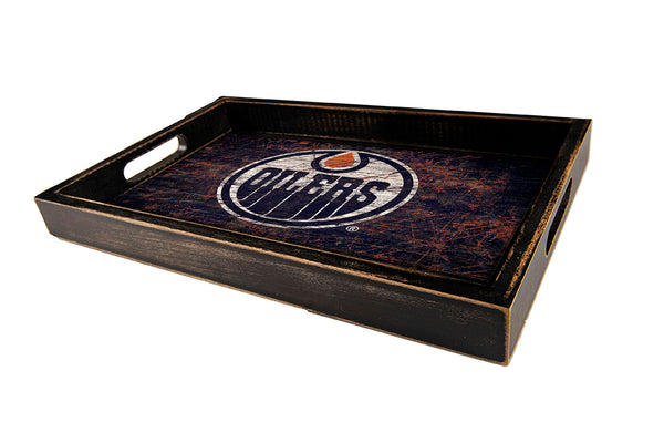 Wholesale NHL / H0760-Distressed Tray w Team Color / H0760-Edmonton Oilers