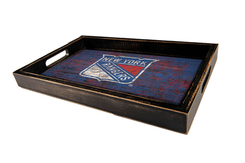 Wholesale NHL / H0760-Distressed Tray w Team Color / H0760-New York Rangers