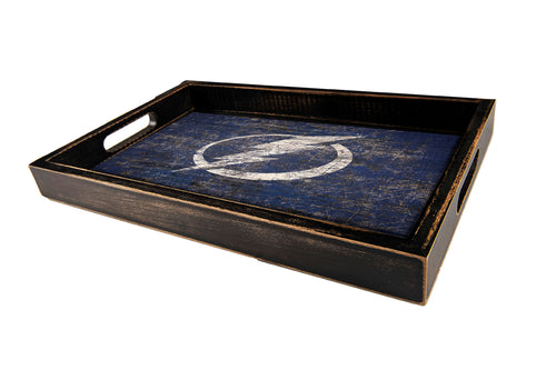 Wholesale NHL / H0760-Distressed Tray w Team Color / H0760-Tampa Bay Lightning